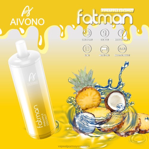 Vaporizador Desechable Por Mayor - Aivono FATMAN 6800 coco piña 4066429