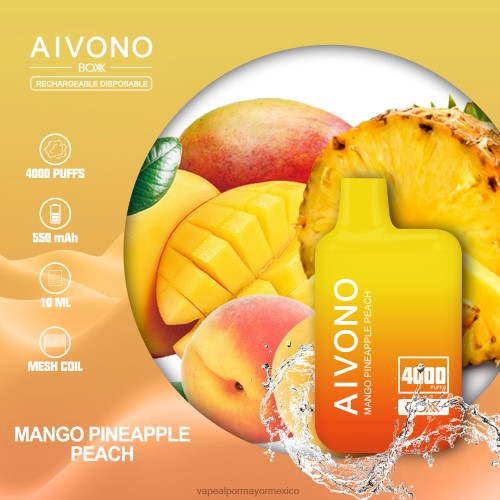 Vaporizador Desechable Por Mayor - Aivono AIM BOXX 4000 mango piña durazno 40664219