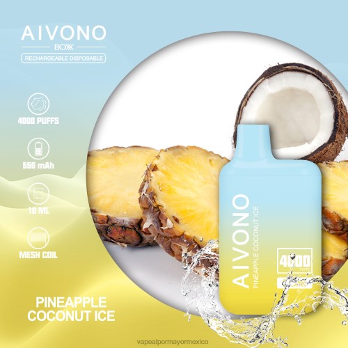 hielo de piña y coco