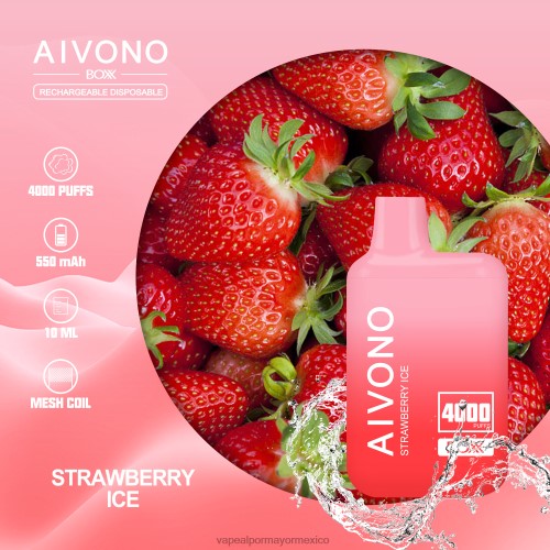 hielo de fresa