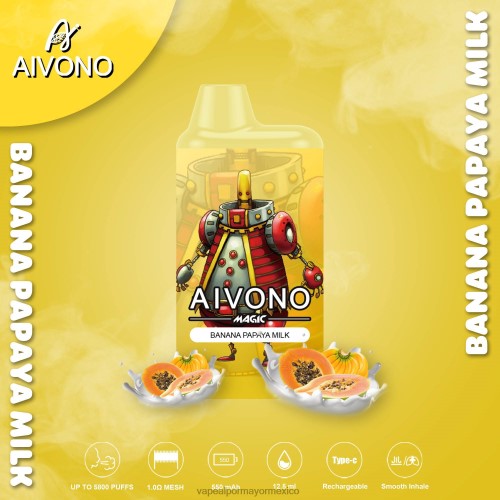 leche de plátano y papaya