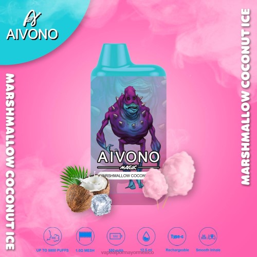 hielo de coco de malvavisco