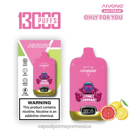 Vaporizador Desechable Por Mayor - Aivono AIM FREAK 13000 limonada rosa 40664249