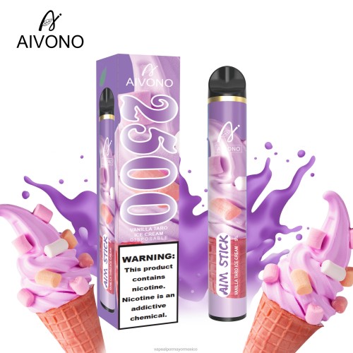 helado de vainilla y taro