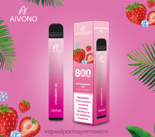 hielo de fresa