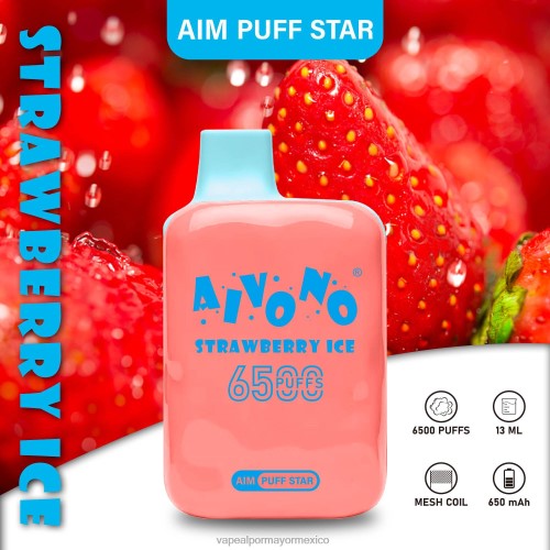hielo de fresa