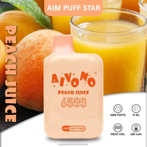 Vaporizador Desechable Por Mayor - Aivono AIM PUFF STAR 6500 jugo de durazno 40664289