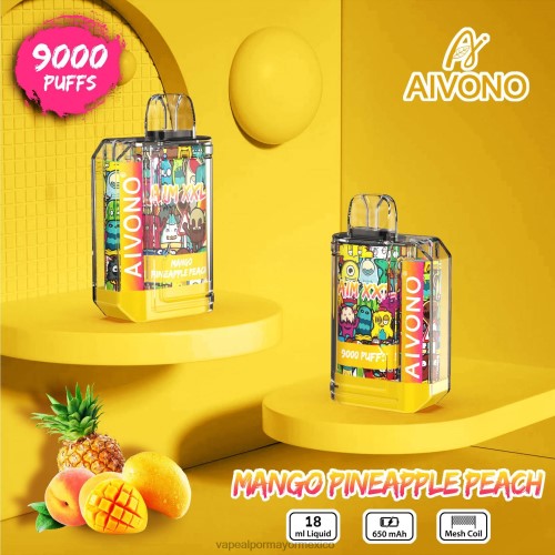 Vaporizador Desechable Por Mayor - Aivono AIM XXL 9000 pegatina boca transparente mango piña durazno 4066449