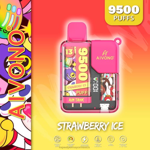 hielo de fresa
