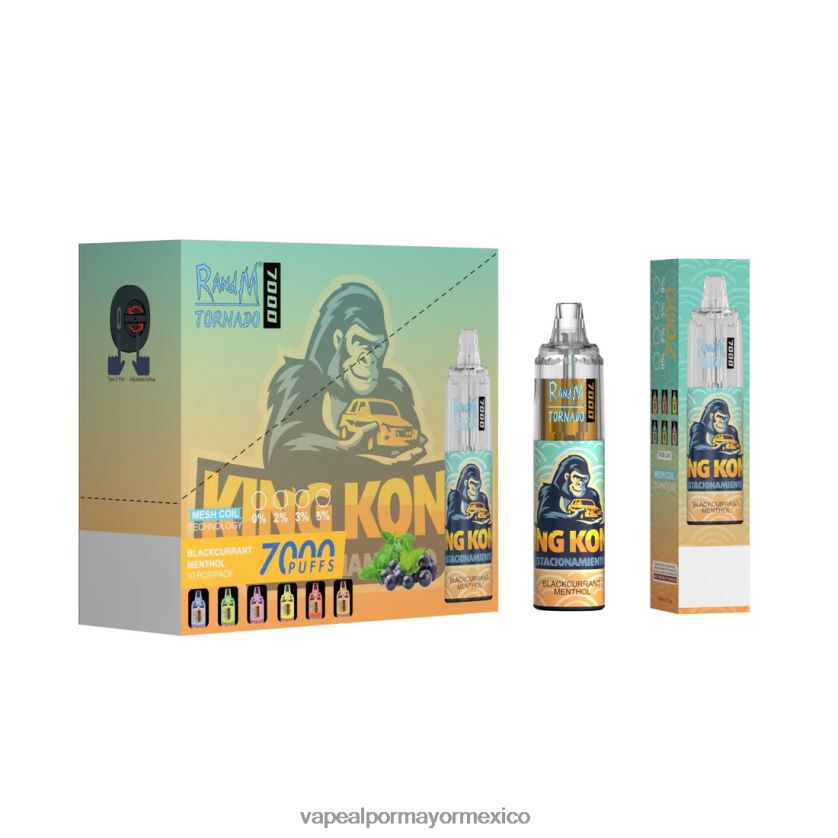 Vape Al Por Mayor Mexico desechable D4H84F1 RandM Tornado 7000 5%