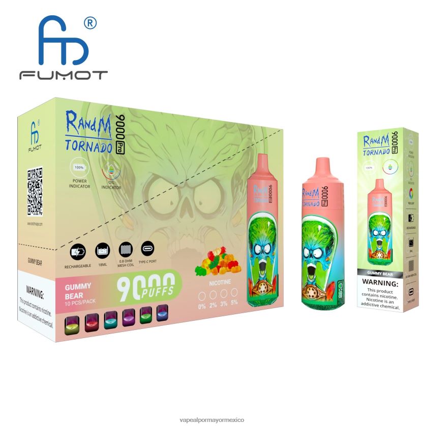 Vaporizador Desechable Precio desechable D4H84F2 RandM Tornado 9000 5%