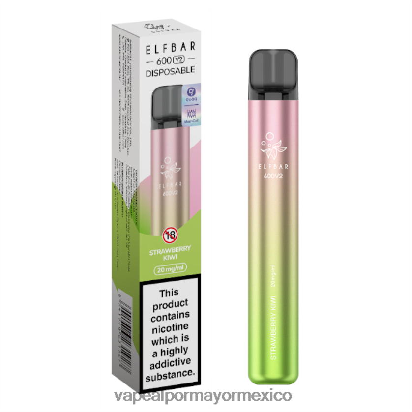 Vaporizador Desechable Al Por Mayor kiwi fresa D4H84F295 ELFBAR 600V2 20 mg