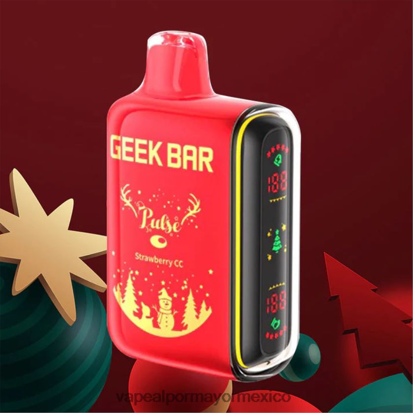 Venta De Vaporizadores Al Por Mayor fresa cc D4H84F86 GEEK BAR Pulse edición navideña 7500 inhalaciones/15000 inhalaciones
