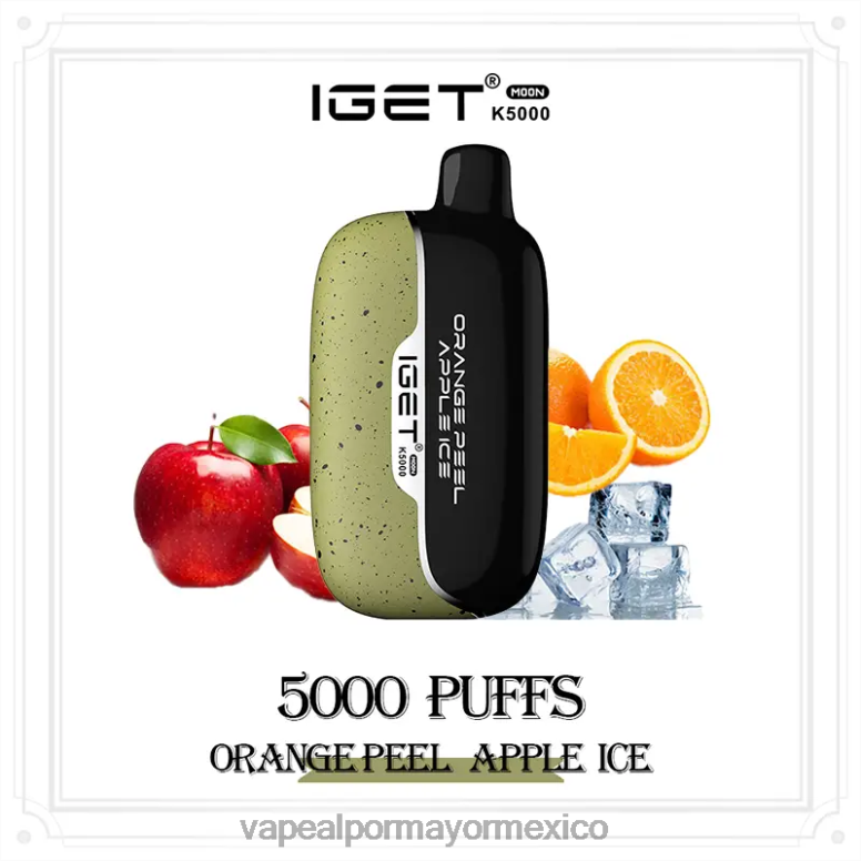 hielo de manzana con piel de naranja