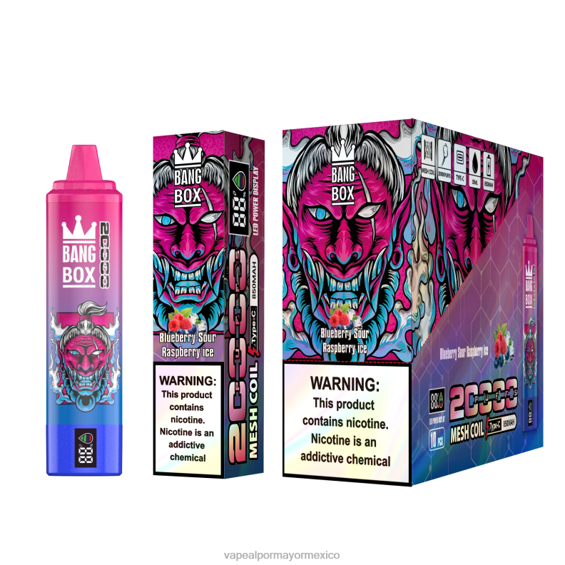 Atomizador Vaporizador Elétrico - Bang Box 20000 arándano frambuesa agria hielo 8H0B055