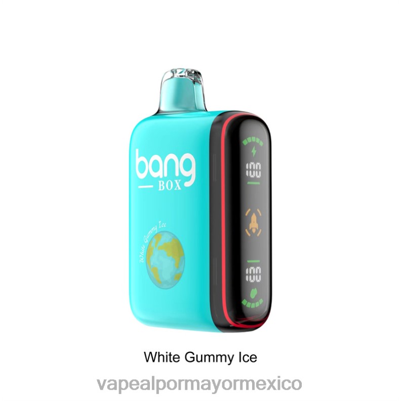 Atomizador Vaporizador Elétrico - Bang Box Pantalla de potencia inteligente de 9000-18000 inhalaciones hielo gomoso blanco 8H0B030
