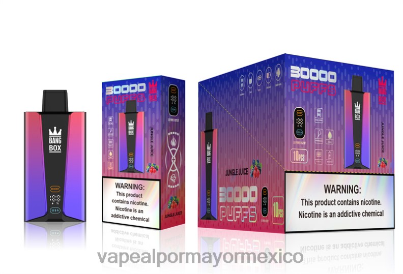 Atomizador Vaporizador Elétrico - Bang Box Pantalla inteligente de 30000 inhalaciones jugo de la selva 8H0B078