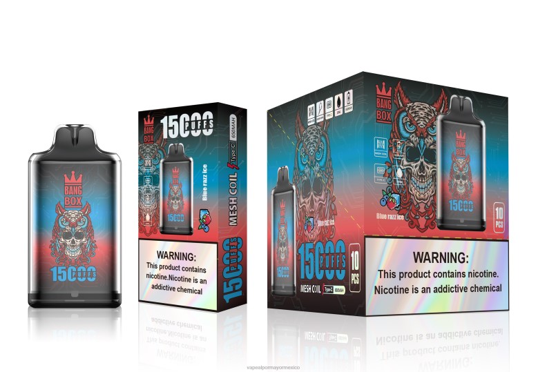 Atomizador Vaporizador Elétrico - Bang Box s1-15000 bocanadas hielo azul 8H0B0108