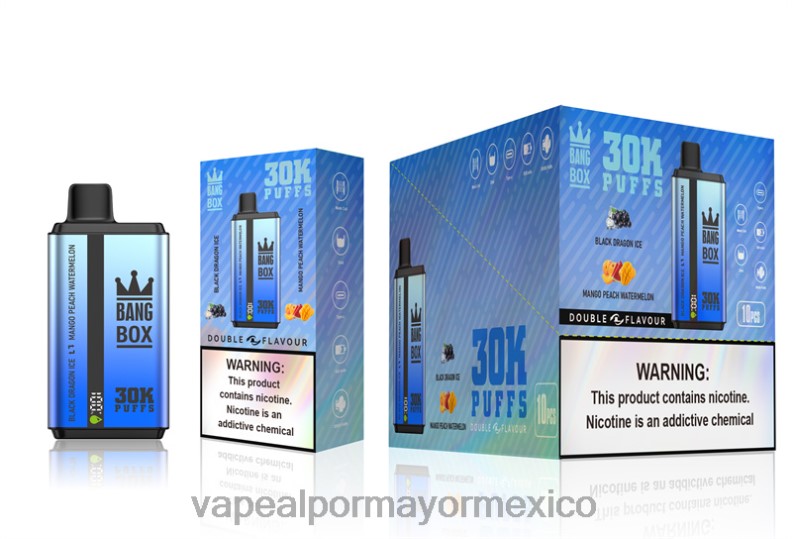 Cigarrillo Electrónico Al Por Mayor - Bang Box 30000 inhalaciones de dos sabores. sandía black dragon ice & mango melocotón 8H0B071