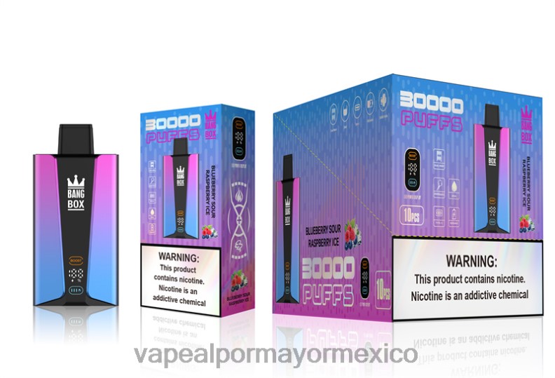Cigarrillo Electrónico Al Por Mayor - Bang Box Pantalla inteligente de 30000 inhalaciones arándano frambuesa agria hielo 8H0B081