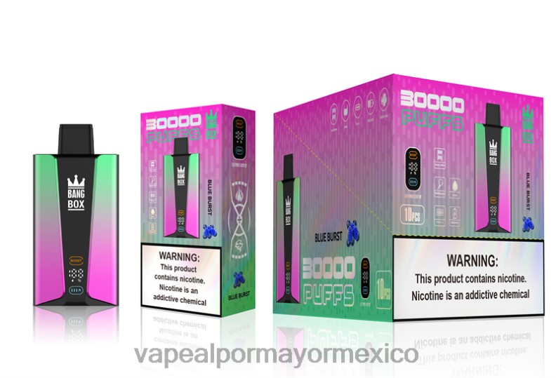 Vaporizador Al Por Mayor - Bang Box Pantalla inteligente de 30000 inhalaciones estallido azul 8H0B082