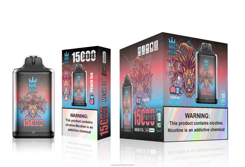 Vaporizador Al Por Mayor - Bang Box s1-15000 bocanadas hielo de durazno 8H0B0102
