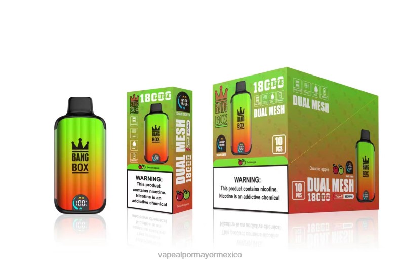 Vaporizador Desechable Al Por Mayor - Bang Box 18000 bocanadas manzana doble 8H0B093