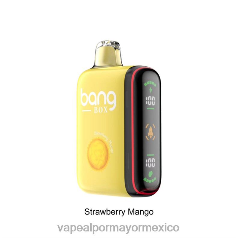 Vaporizador Desechable Al Por Mayor - Bang Box Pantalla de potencia inteligente de 9000-18000 inhalaciones mango fresa 8H0B035