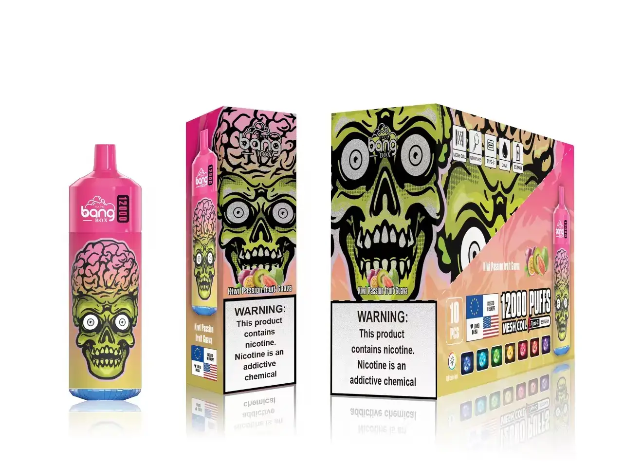 Vaporizador Desechable Al Por Mayor kiwi maracuyá guayaba D4H84F115 Bang Box 12000 bocanadas