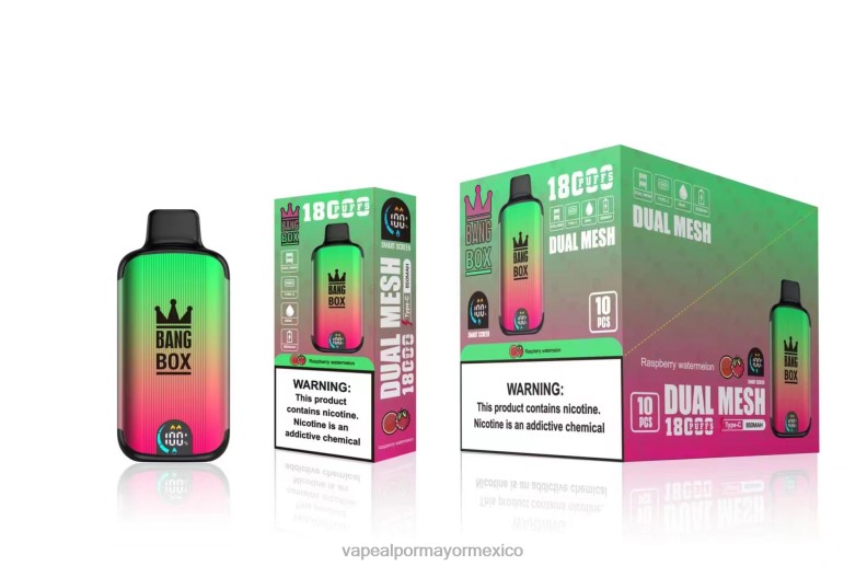 Vaporizador Desechable Por Mayor - Bang Box 18000 bocanadas sandia frambuesa 8H0B097