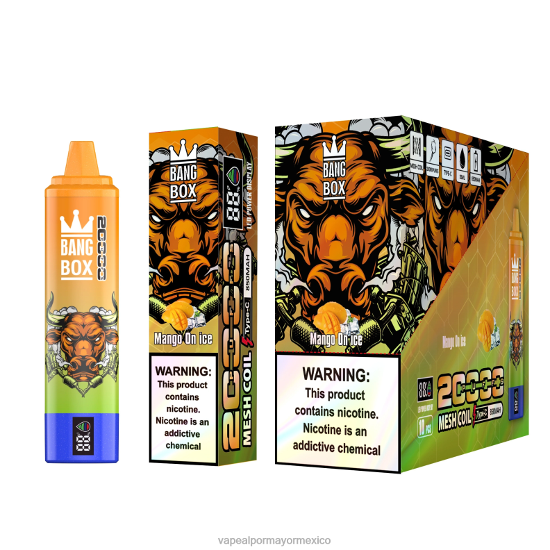 Vaporizador Desechable Por Mayor - Bang Box 20000 mango en hielo 8H0B054