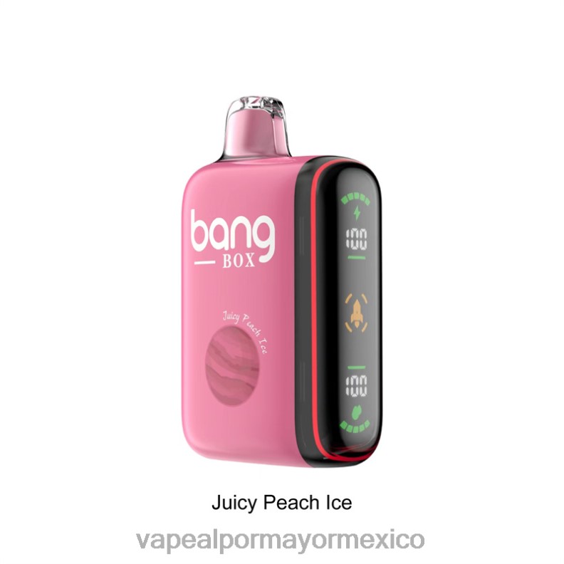 Vaporizador Desechable Por Mayor - Bang Box Pantalla de potencia inteligente de 9000-18000 inhalaciones jugoso hielo de durazno 8H0B029