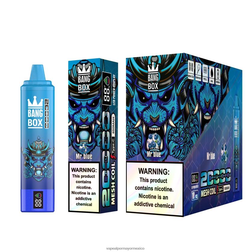 Vaporizador Desechable Por Mayor señor azul D4H84F129 Bang Box 20000