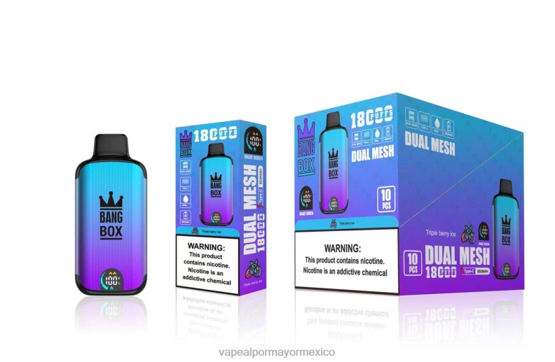 Vaporizador Mexico - Bang Box 18000 bocanadas hielo de triple baya 8H0B095