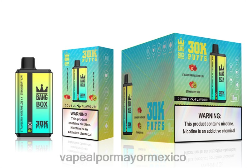 Venta De Vaporizadores Al Por Mayor - Bang Box 30000 inhalaciones de dos sabores. sandía fresa y kiwi fresa 8H0B064