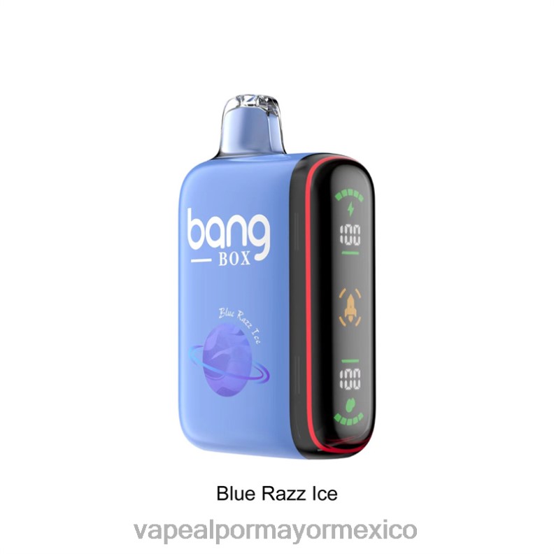 Venta De Vaporizadores Al Por Mayor - Bang Box Pantalla de potencia inteligente de 9000-18000 inhalaciones hielo azul 8H0B026