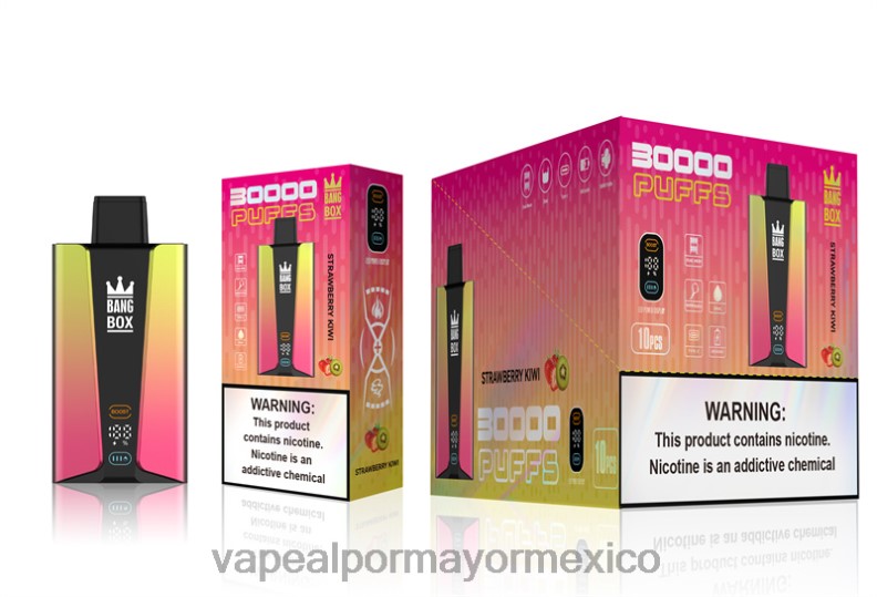 Venta De Vaporizadores Al Por Mayor - Bang Box Pantalla inteligente de 30000 inhalaciones kiwi fresa 8H0B074