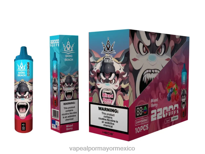 Vape Al Por Mayor Mexico - Bang Beach Pantalla inteligente de 22000 inhalaciones bayas mixtas 8H0B021