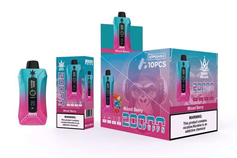 Vaporizador Desechable Al Por Mayor - Bang Beach vape elegante de la pantalla de 20000 soplos bayas mixtas 8H0B05