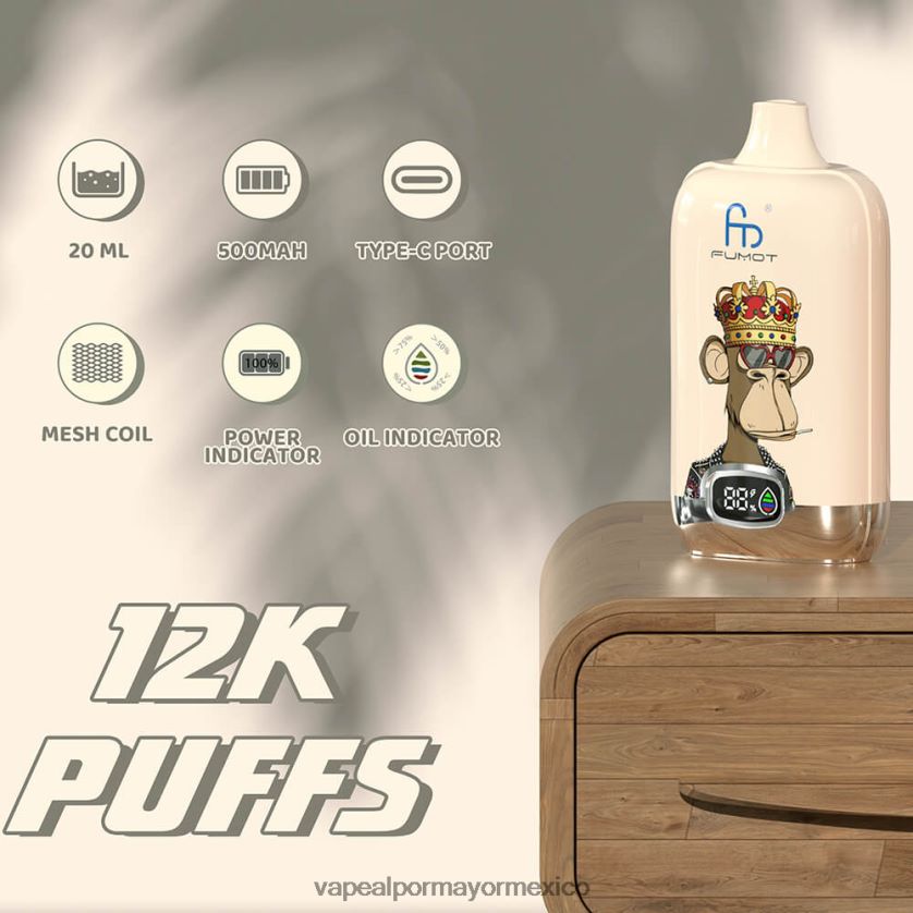 Vaporizador Al Por Mayor desechable D4H84F4 Fumot Tornado Digital Box 12000