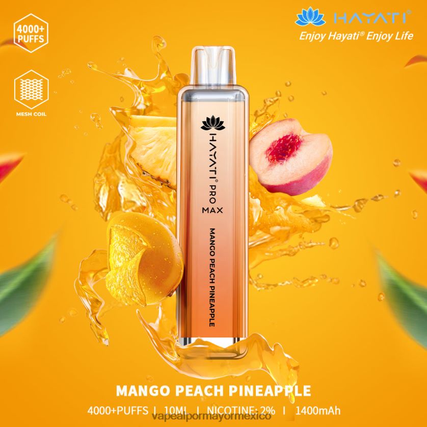 Vaporizador Desechable Al Por Mayor mango durazno piña D4H84F165 Hayati Pro Max 4000