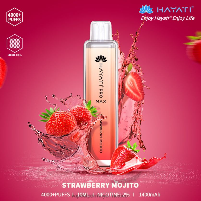 Vaporizador Desechable Al Por Mayor mojito de fresa D4H84F175 Hayati Pro Max 4000