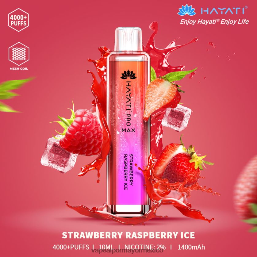 hielo de fresa y frambuesa