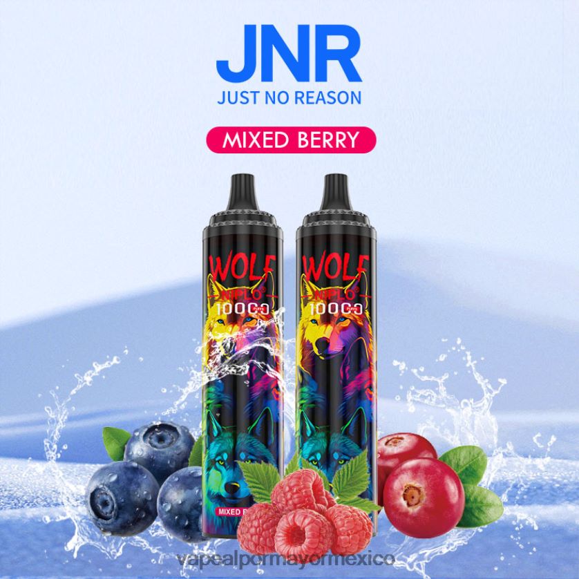 Vaporizador Desechable Al Por Mayor mezcla de baya D4H84F765 JNR WOLF NIPLO