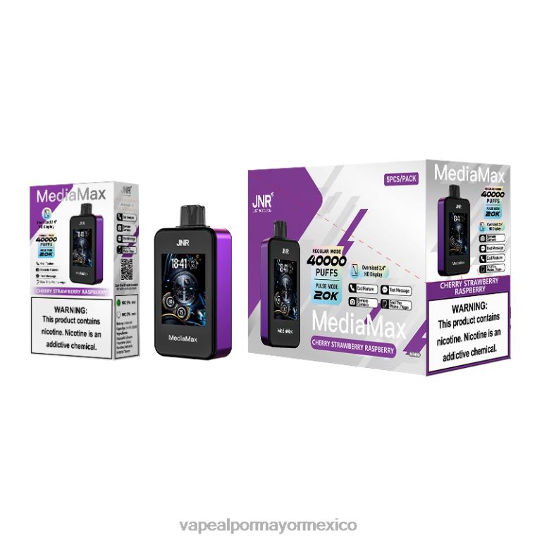 JNR MediaMax bocanada de 40k cereza fresa frambuesa J846V14 Vaporizador Al Por Mayor