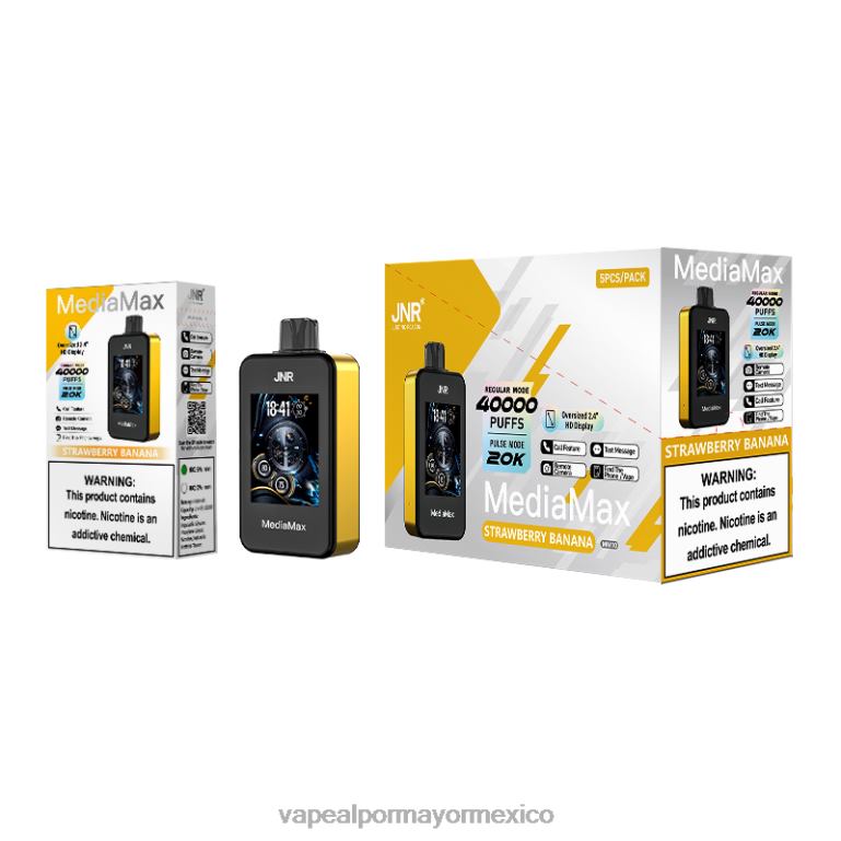 JNR MediaMax bocanada de 40k plátano fresa J846V16 Venta De Vaporizadores Al Por Mayor