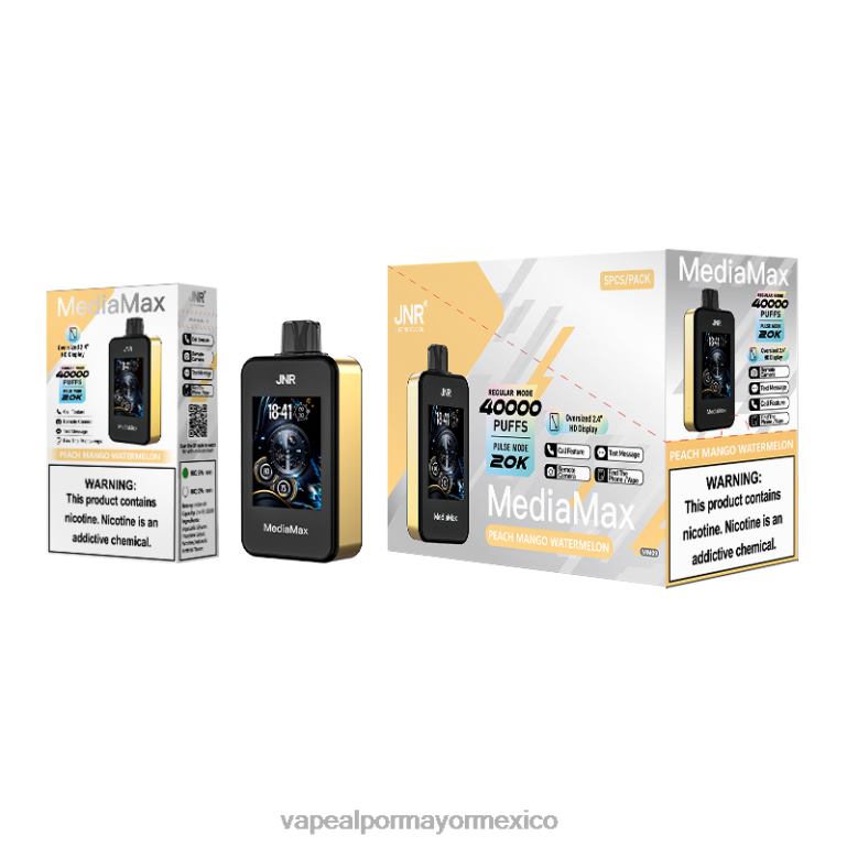 JNR MediaMax bocanada de 40k sandia mango durazno J846V15 Vaporizador Desechable Al Por Mayor