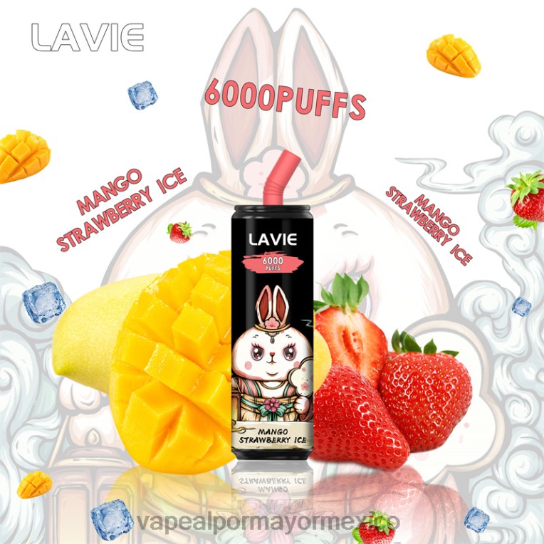 hielo de fresa y mango