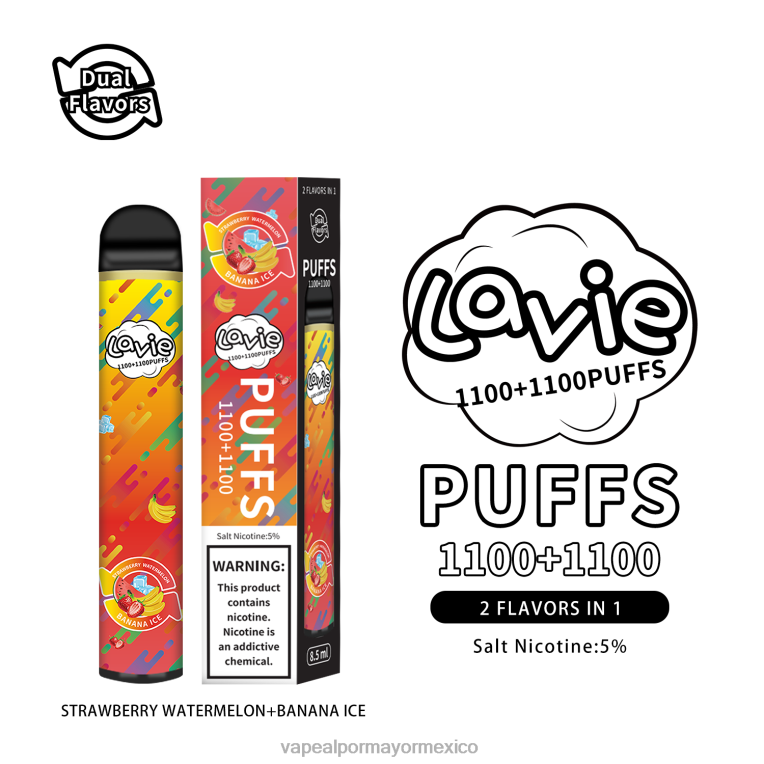 Vaporizador Desechable Al Por Mayor - LAVIE BAR Switch 2200 bocanadas 608TD295 helado de fresa, sandía/plátano