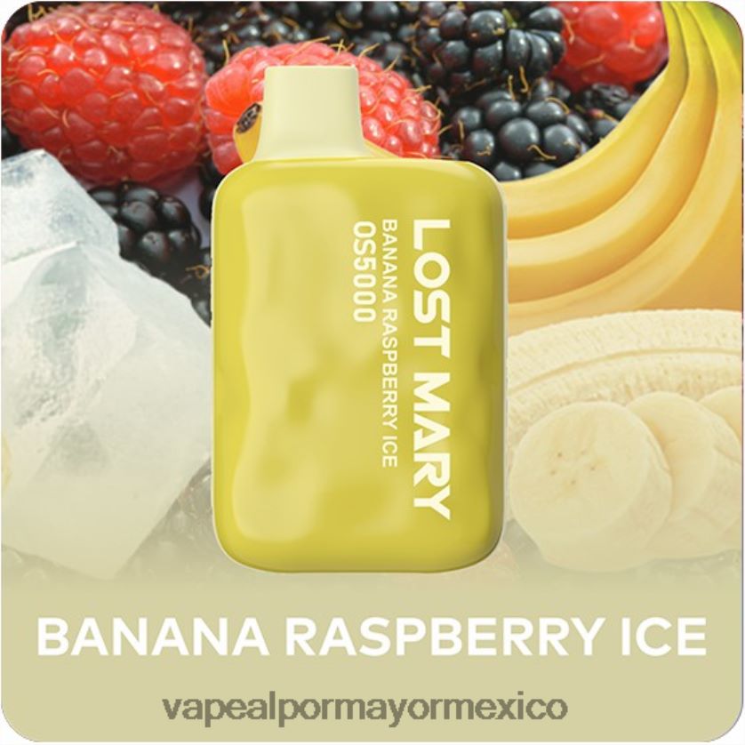 hielo de plátano y frambuesa